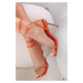 Oranžové sandále na tenkom podpätku Zollie