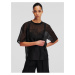 Black women's oversize t-shirt KARL LAGERFELD Organza T-shirt - Women