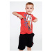 Boys' red T-shirt with app