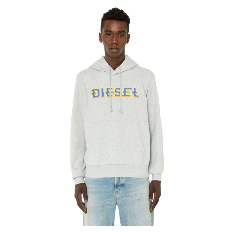 Diesel Mikina - S-GINN-HOOD-K27 SWEAT-SHIRT sivá