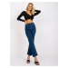 Dark blue straight jeans with high waist by Marcela RUE PARIS