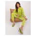 Lime velour set with sweatshirt and trousers