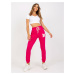 Fuchsia women's sweatpants with high waist