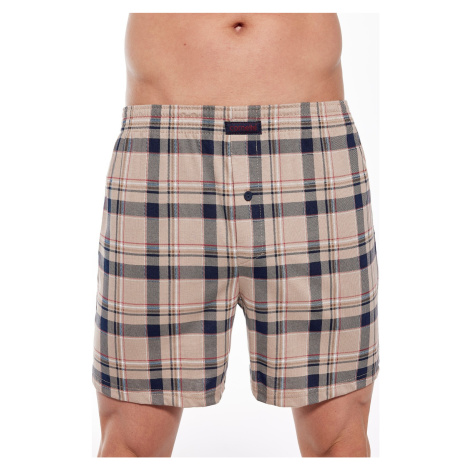 BÉŽOVÉ KÁROVANÉ BOXERKY CORNETTE COMFORT 008/280 3XL