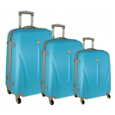 Tyrkysová sada 3 plastových kufrov "Tour" - M, L, XL