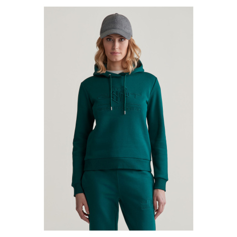 MIKINA GANT REG TONAL SHIELD HOODIE DEEP FOREST