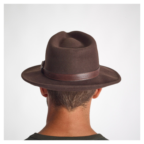 Poľovnícky plstený klobúk hnedý SOLOGNAC