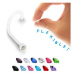 Piercing do nosa - transparentný BioFlex s farebným zirkónom - Farba zirkónu: Zelená - G