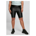 Women's Shiny Metallic High-Waisted Cycling Shorts Black