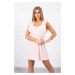 Dress with ruffles on the sides powder pink