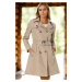 Z6642 DEWBERRY WOMEN'S TRENCH COAT-DARK BEIGE