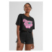 Women's short overized t-shirt Cherry Bomb black