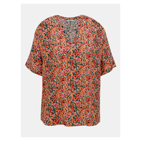 Pink-orange floral loose blouse ONLY Nova - Women