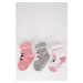 DEFACTO Baby Girl Christmas Themed Non-Slip Sole 3-Piece Cotton Long Socks