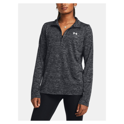 Čierne športové tričko Under Armour Tech 1/2 Zip-Twist