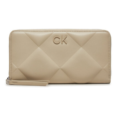 Calvin Klein Veľká dámska peňaženka Quilt K60K611782 Béžová