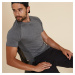 Pánske tričko na jogu bez švov s krátkym rukávom svetlosivé
