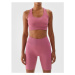 Dámska tréningová športová podprsenka 4F SPORT BRA-WAW24USBAF141-53S-DARK PINK