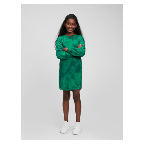 Zelené dievčenské šaty s batikou GAP