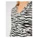 Pinko Každodenné šaty Zebra 20202 PRR 1N133V 8495 Biela Regular Fit