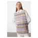 Trendyol Lilac Patterned Knitwear Sweater