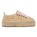 Manebi Espadrilky Lace-Up Espadrilles V 2.7 E0 Béžová