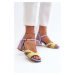 Women's Pastel High Heeled Sandals D&A Yellow