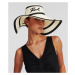 Klobúk Karl Lagerfeld K/Signature Stripe Summer Hat Čierna