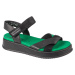 Čierno-zelené dámske sandále Rieker Sandals W0851-00