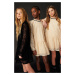 Dievčenské šaty Sisley béžová farba, mini, áčkový strih