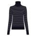 Tommy Hilfiger Sveter - SOFT COTTON ROLL-NK SWEATER LS tmavomodrý