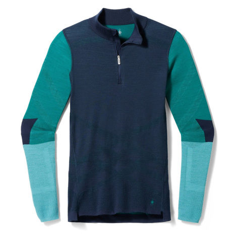 Dámske funkčné tričko Smartwool W Intrknt Thrml Mrn Bl Colorbl 1/4 Zip