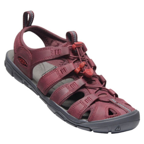 Keen Clearwater Cnx Leather Women Dámske sandále - koža 10011673KEN wine/red dahlia