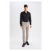 DEFACTO Jogger Pants Buttoned Basic Plain Pocket Straight Leg