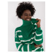 Green women's striped sweater