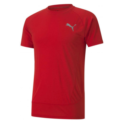 Puma EVOSTRIPE TEE Pánske športové tričko, červená, veľkosť