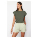 Trendyol Mint 100% Tencel™ Elastic Waist Denim Shorts & Bermuda