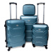 Tmavotyrkysová sada 4 luxusných ľahkých kufrov &quot;Luxury&quot; - veľ. S, M, L, XL