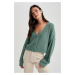 DEFACTO Regular Fit V-Neck Basic Knitwear Cardigan