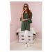 Spanish blouse with ruffles on the khaki sleeve