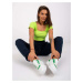 Fluo green ribbed top by Rosa RUE PARIS