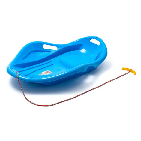 Detský sánkovací klzák Mušľa PREMIUM KOMFORT 80 cm modrý