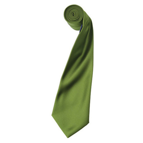 Premier Workwear Pánska saténová kravata PR750 Oasis Green -ca. Pantone 371