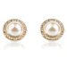 Šperk Karl Lagerfeld K/Essential Pearls Clip Earngs Žltá