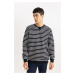 DEFACTO Modern Fit Crew Neck Striped Sweatshirt