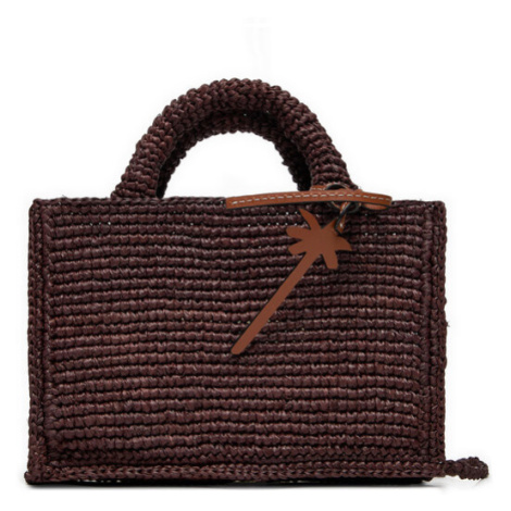 Manebi Kabelka Handcrafted Raffia Sunset Bag Mini V 7.4 CO Hnedá