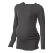 esmara® Dámske tehotenské tričko s dlhým rukávom (tmavosivá)