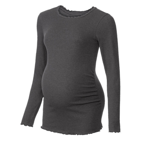esmara® Dámske tehotenské tričko s dlhým rukávom (tmavosivá)