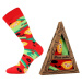 Lonka PIZZA MARGARITTA Dámske ponožky, červená, veľkosť