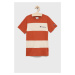 Detské bavlnené tričko Champion 305959 oranžová farba, s nášivkou